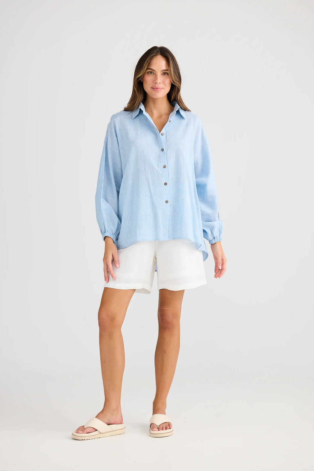 Cliffside Shirt - Blue Self Stripe