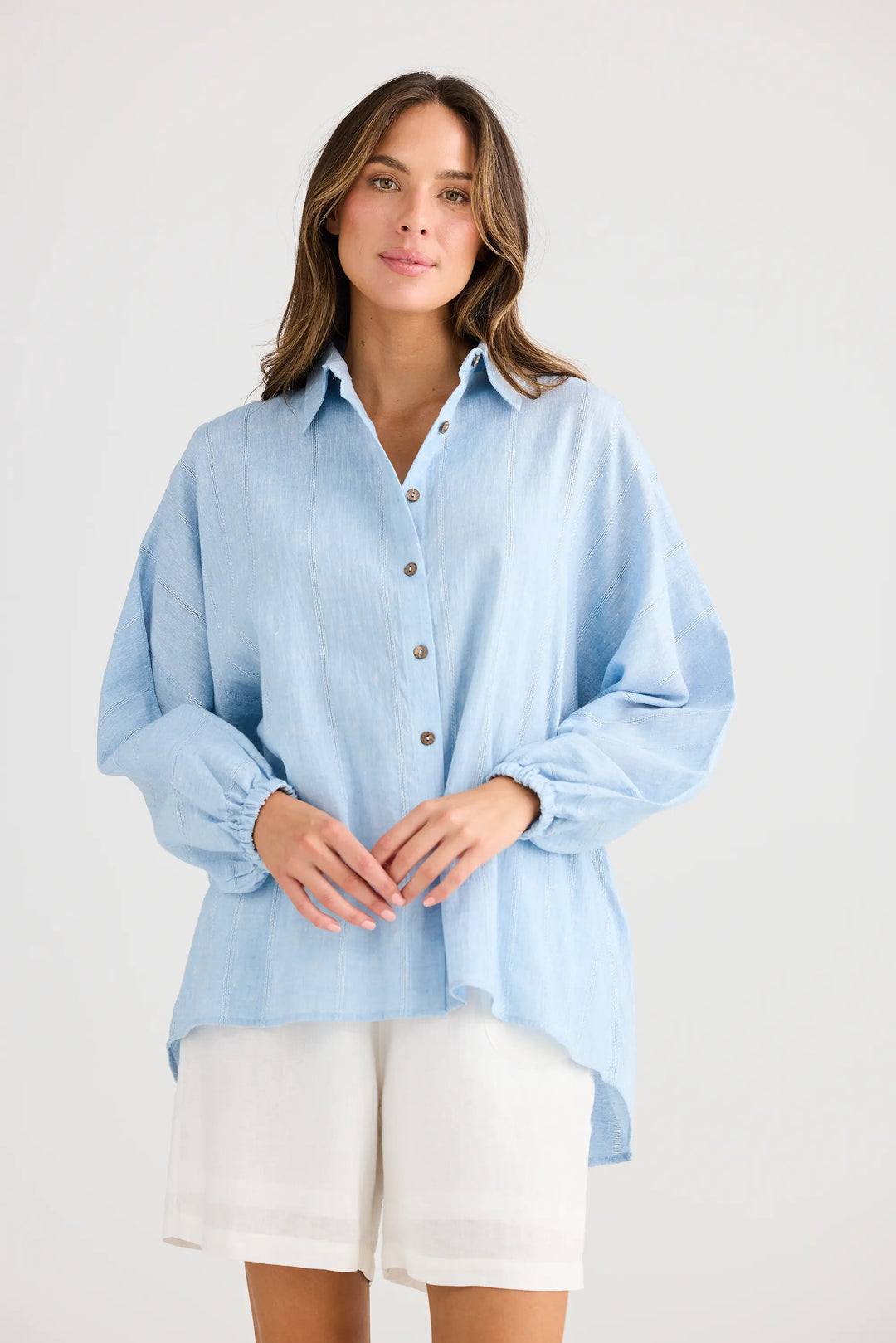 Cliffside Shirt - Blue Self Stripe