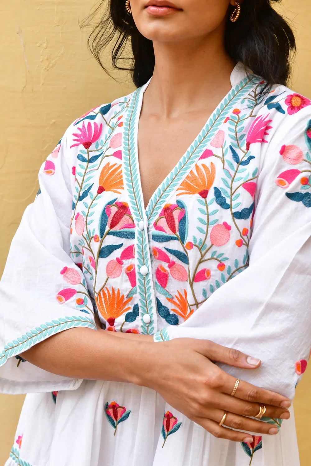 Azure & Indigo Hummingbird Swing Dress