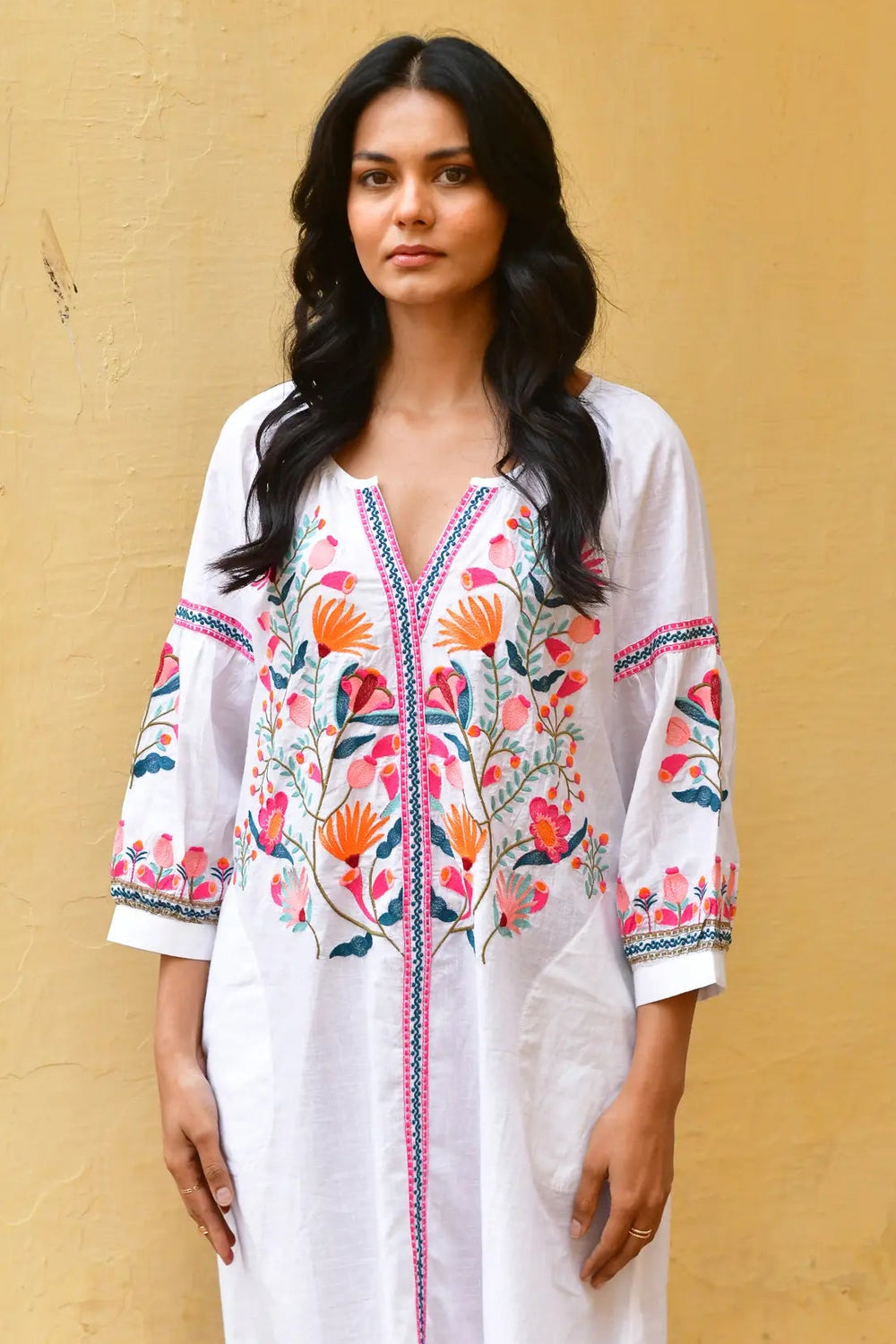 Azure & Indigo Hummingbird Kaftan