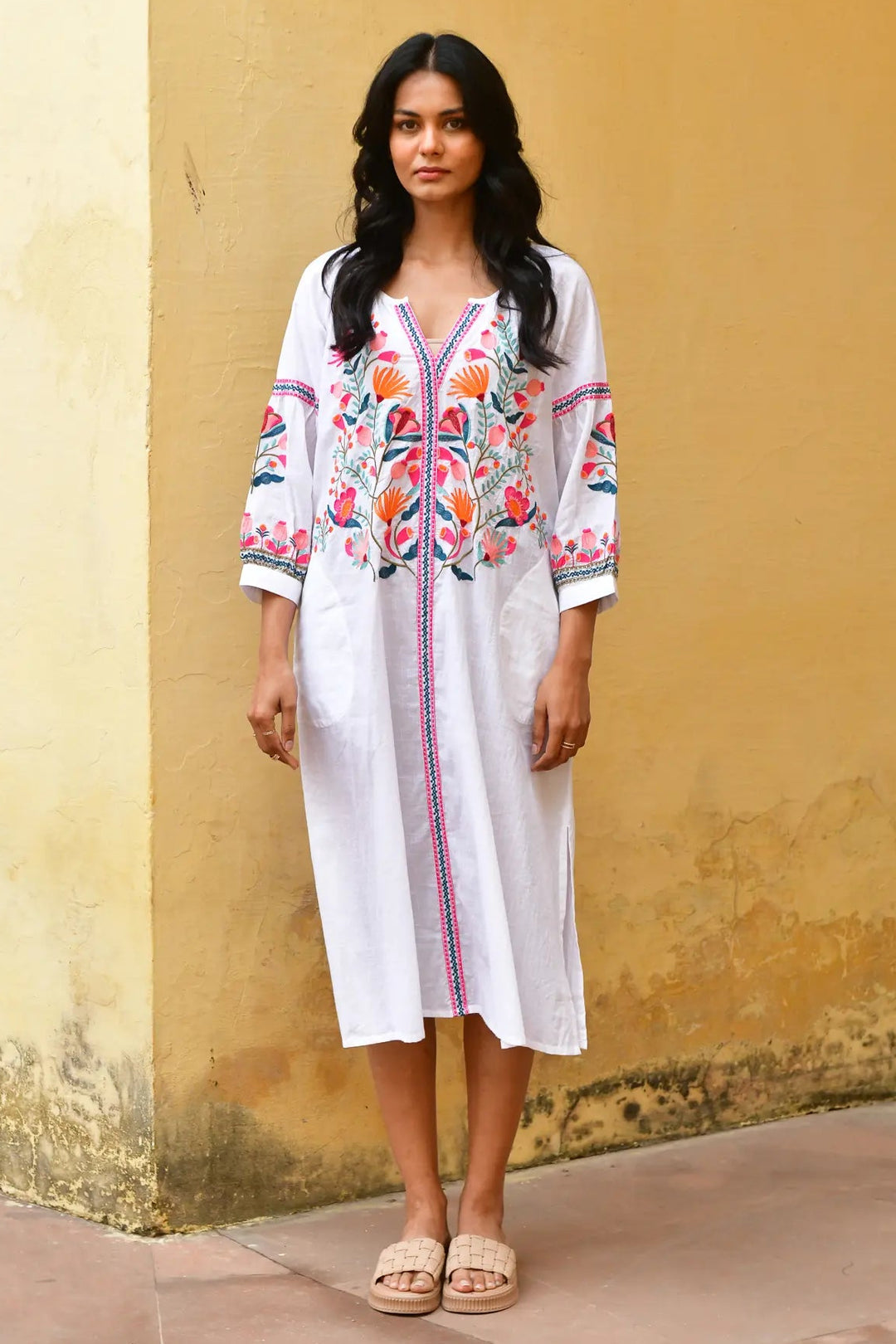 Azure & Indigo Hummingbird Kaftan