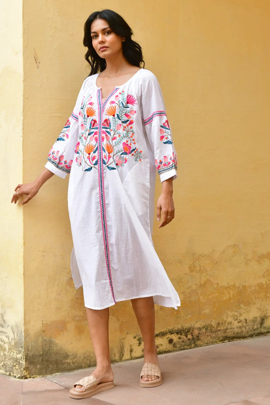 Azure & Indigo Hummingbird Kaftan