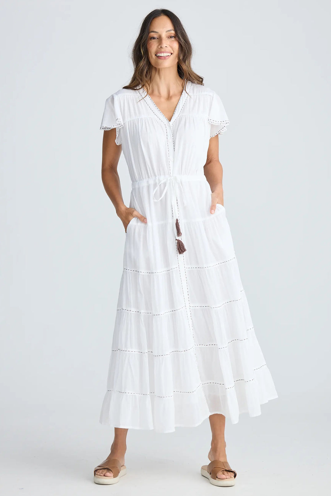 Holiday Trading Delilah Dress White