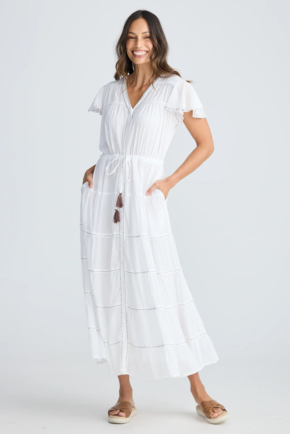 Holiday Trading Delilah Dress White