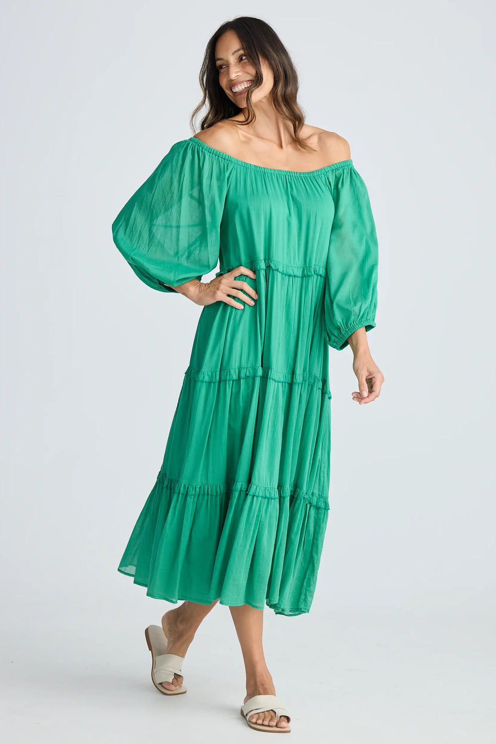 Holiday Trading Grenadine Dress Jade Green