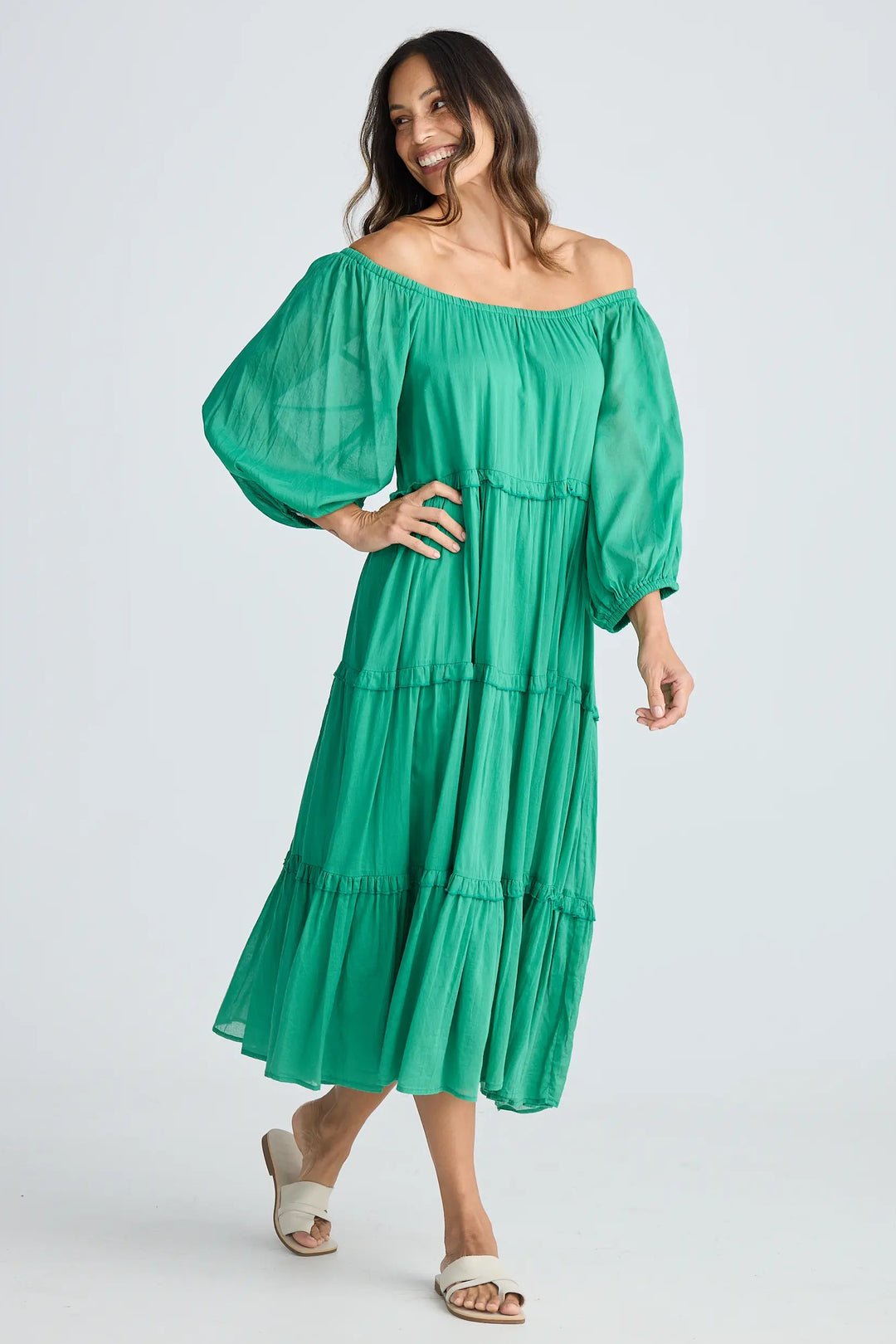 Holiday Trading Grenadine Dress Jade Green