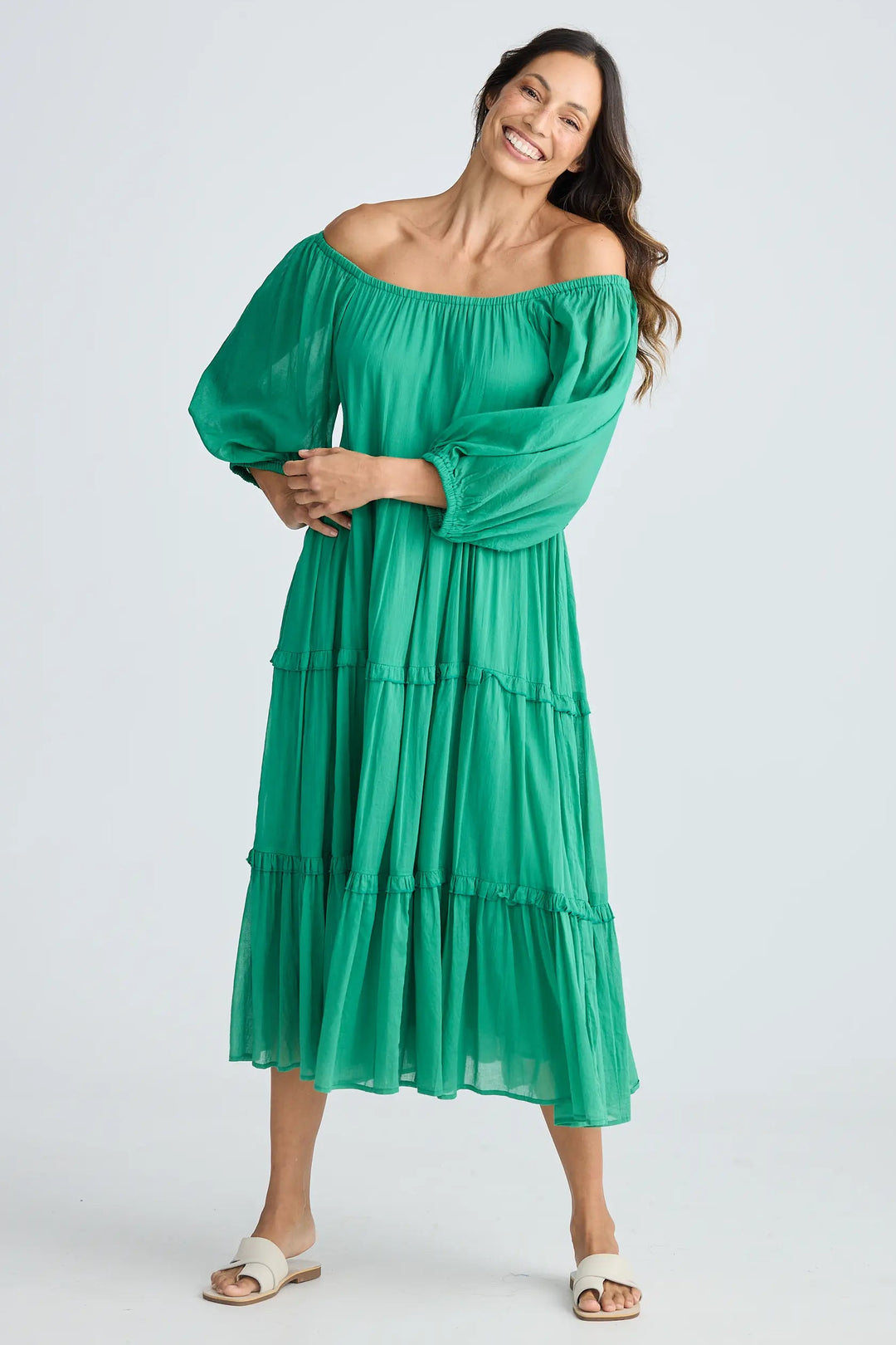 Holiday Trading Grenadine Dress Jade Green