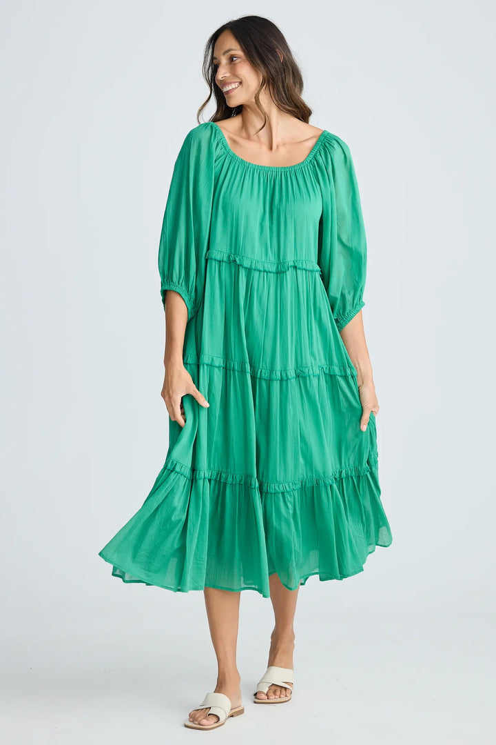 Holiday Trading Grenadine Dress Jade Green