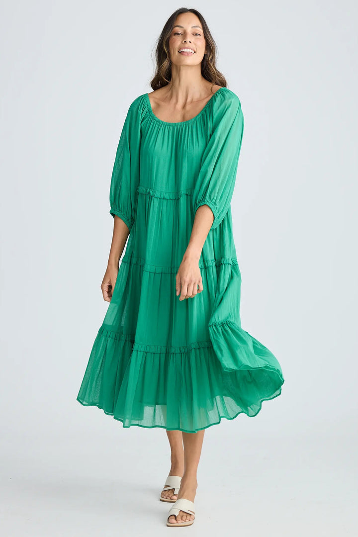 Holiday Trading Grenadine Dress Jade Green
