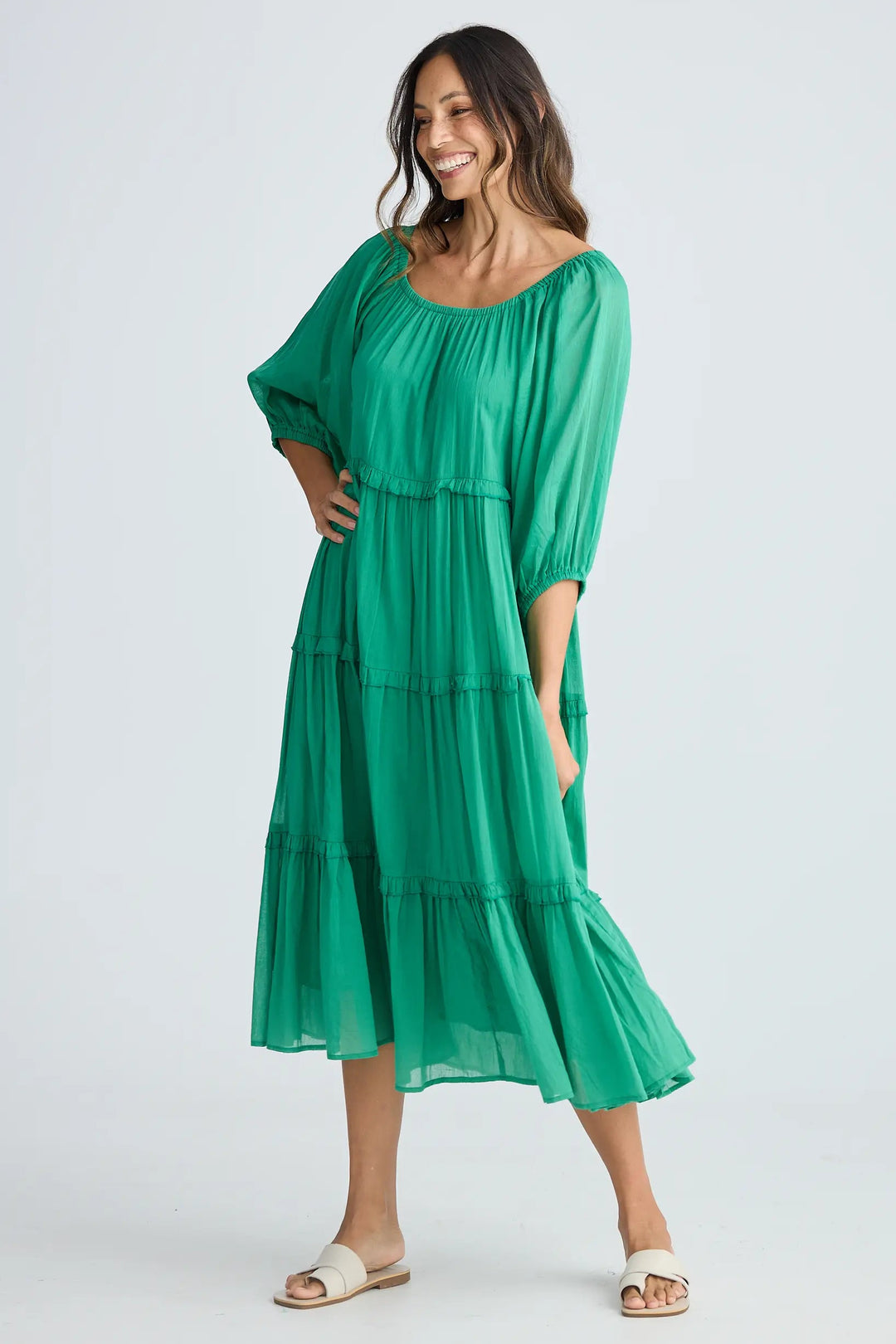 Holiday Trading Grenadine Dress Jade Green