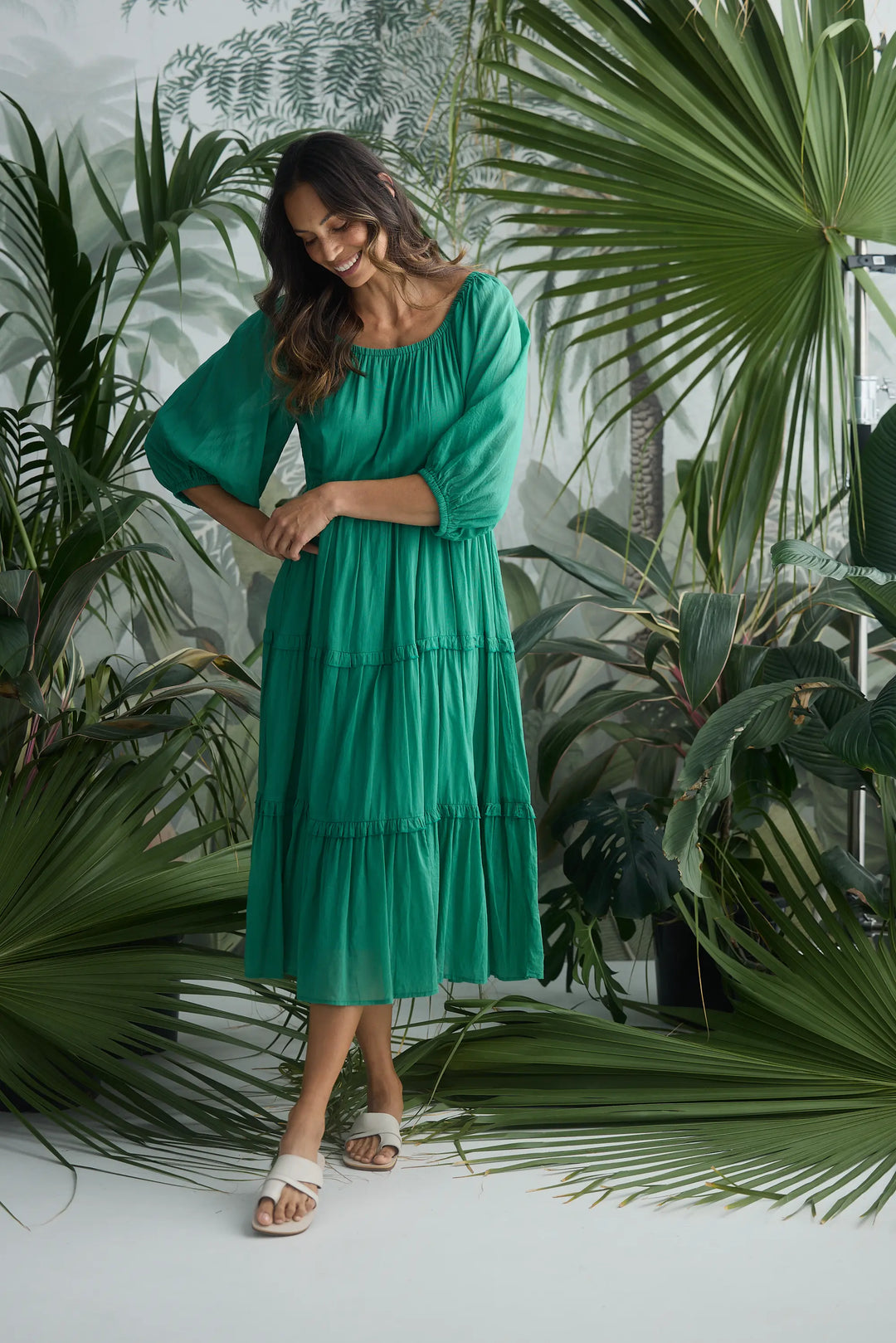 Grenadine Dress - Jade Green