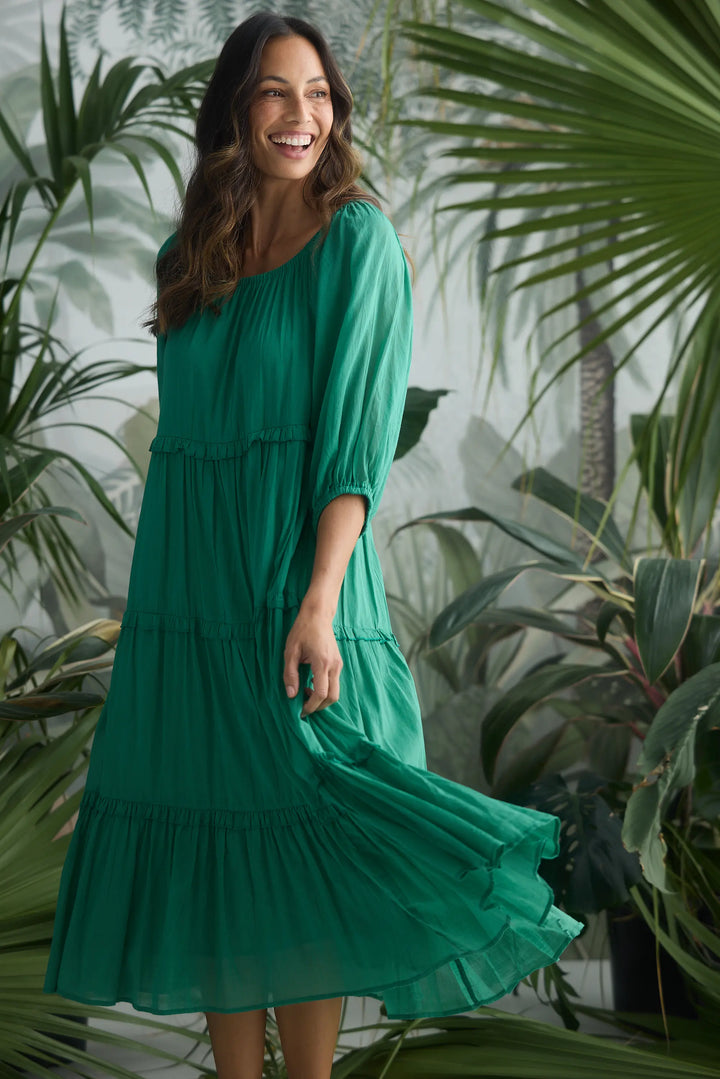 Grenadine Dress - Jade Green