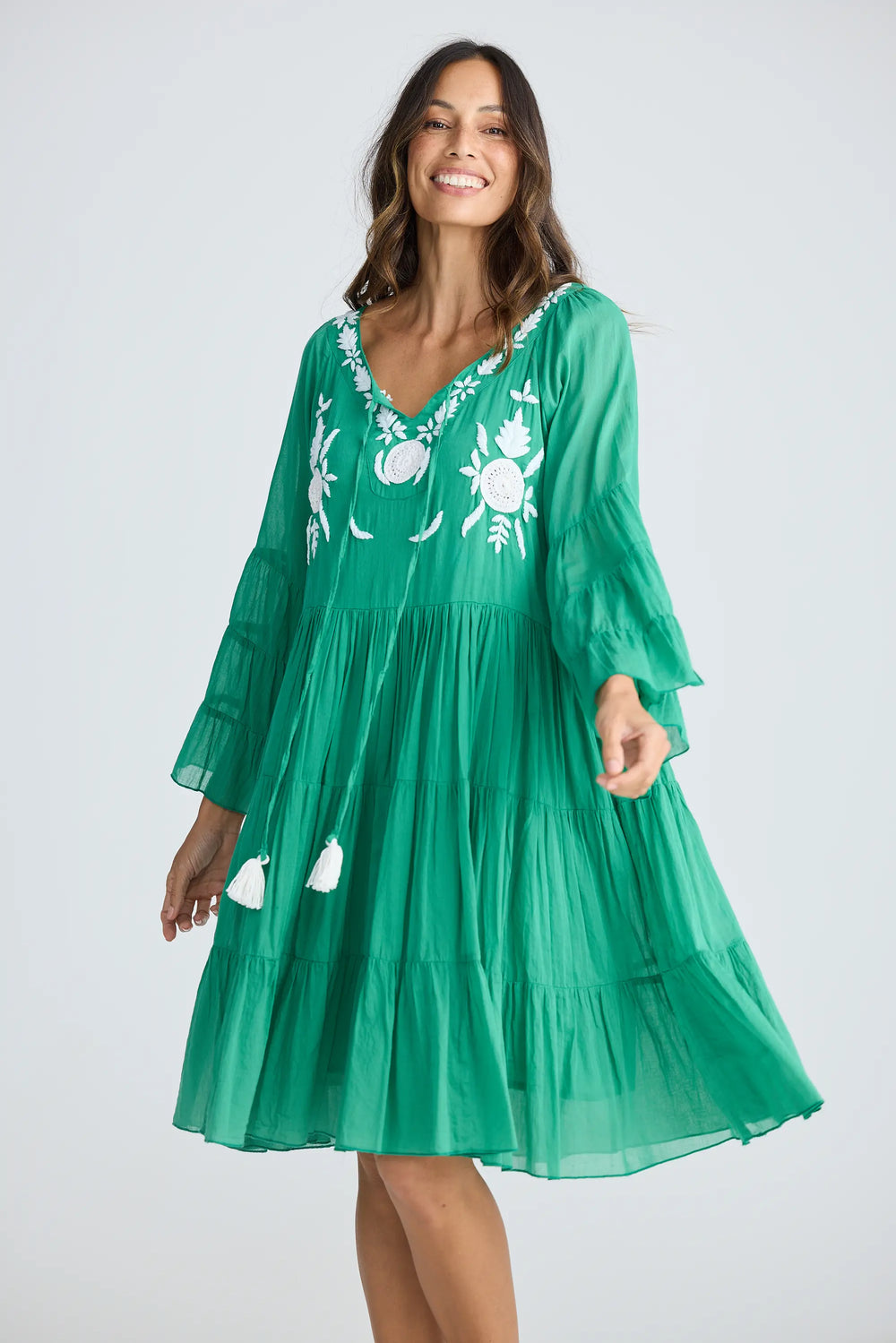 Holiday Trading Jamaica Dress Jade Green