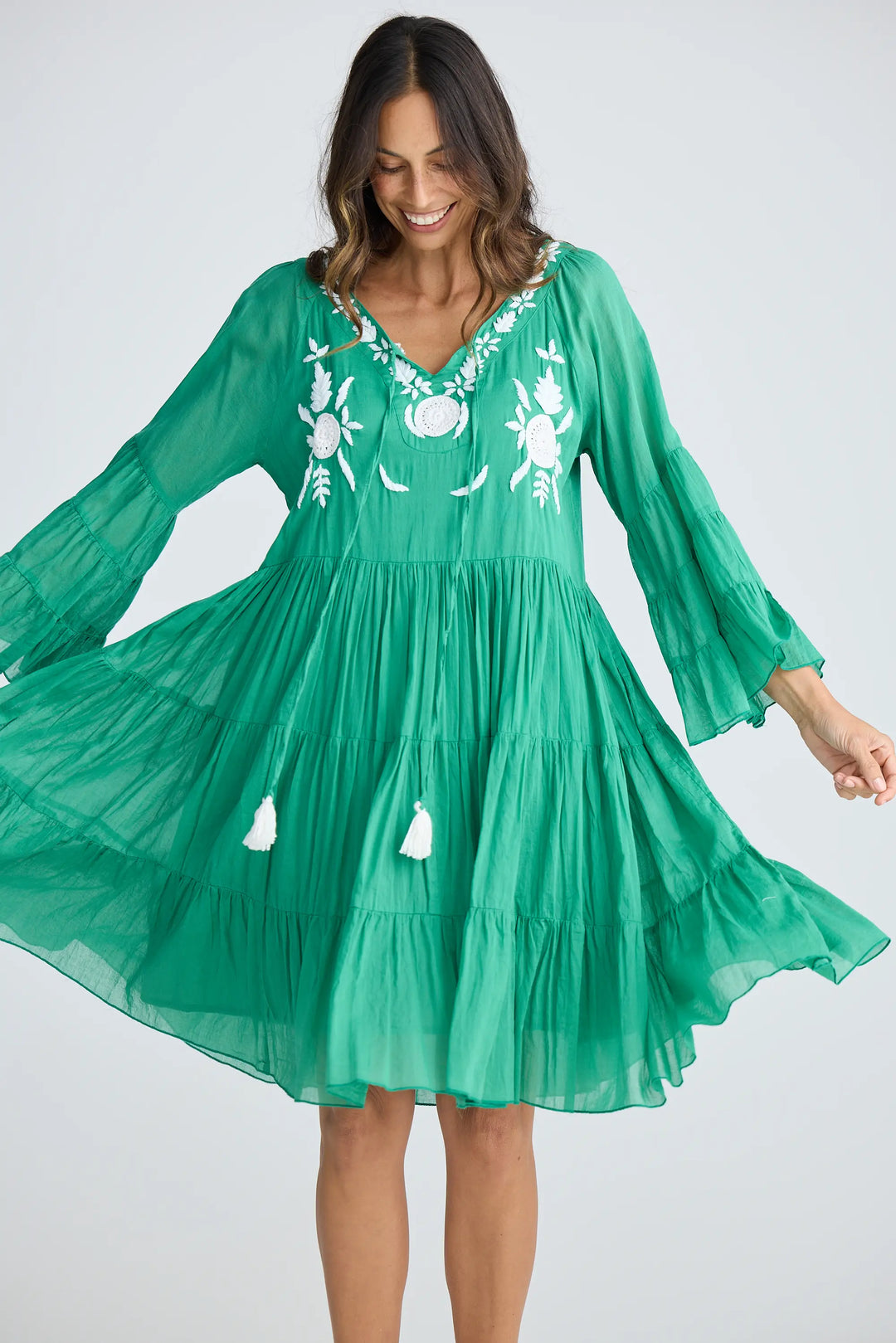 Holiday Trading Jamaica Dress Jade Green