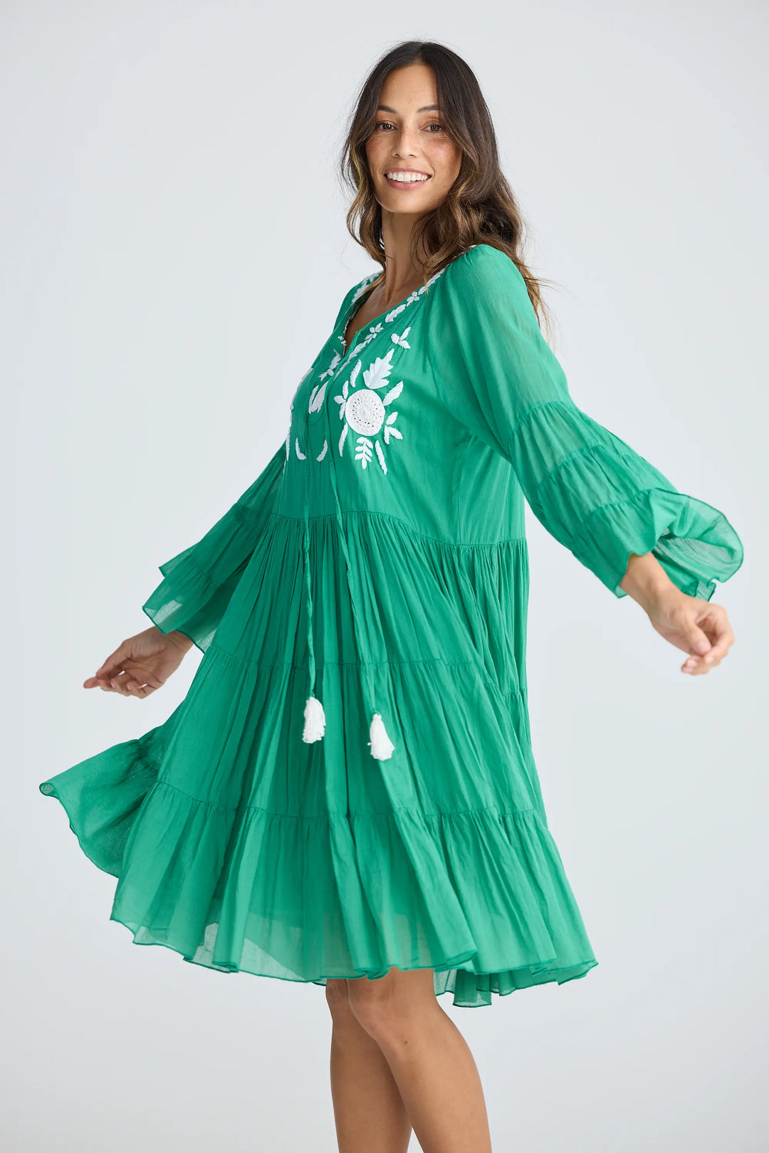 Holiday Trading Jamaica Dress Jade Green