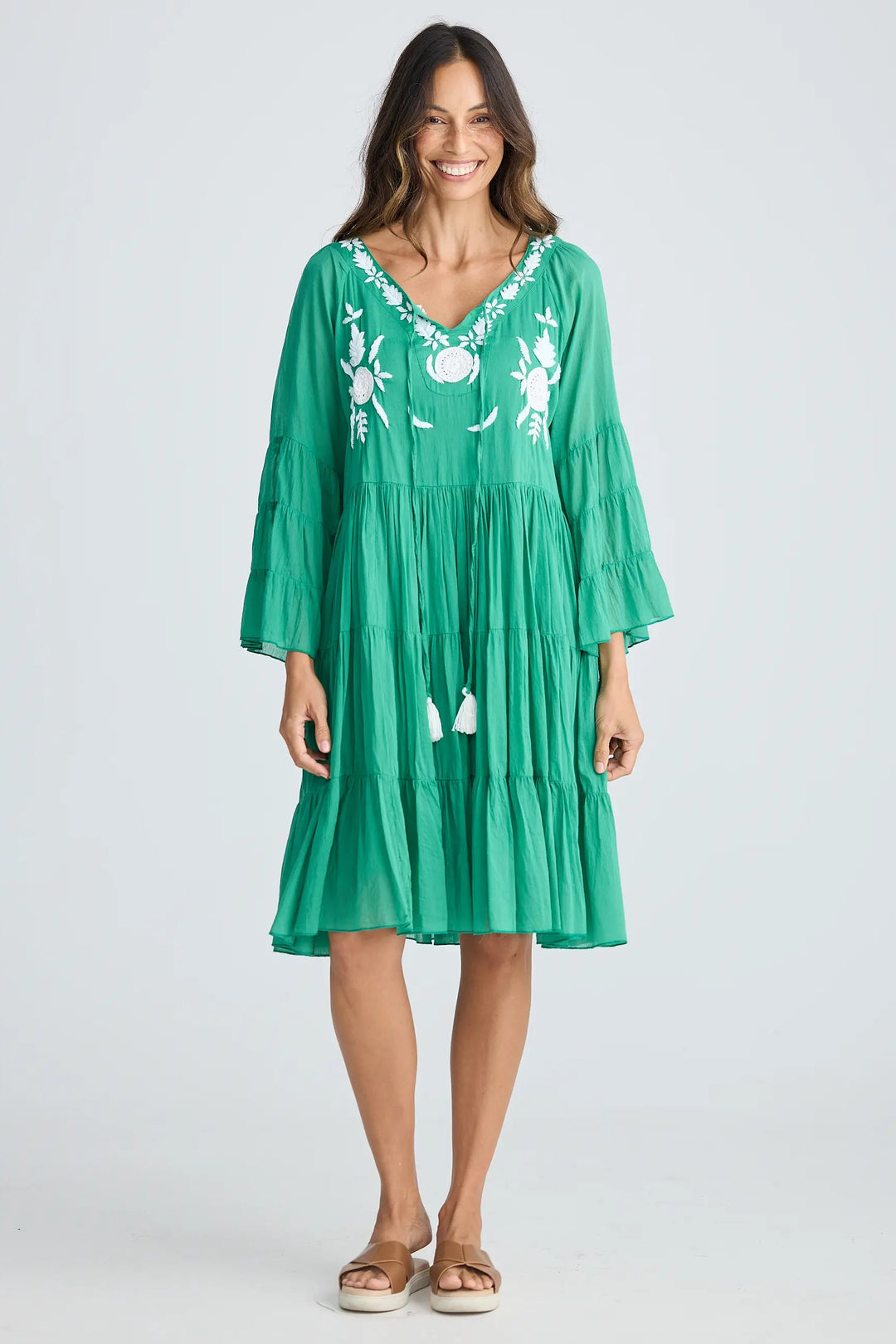 Holiday Trading Jamaica Dress Jade Green