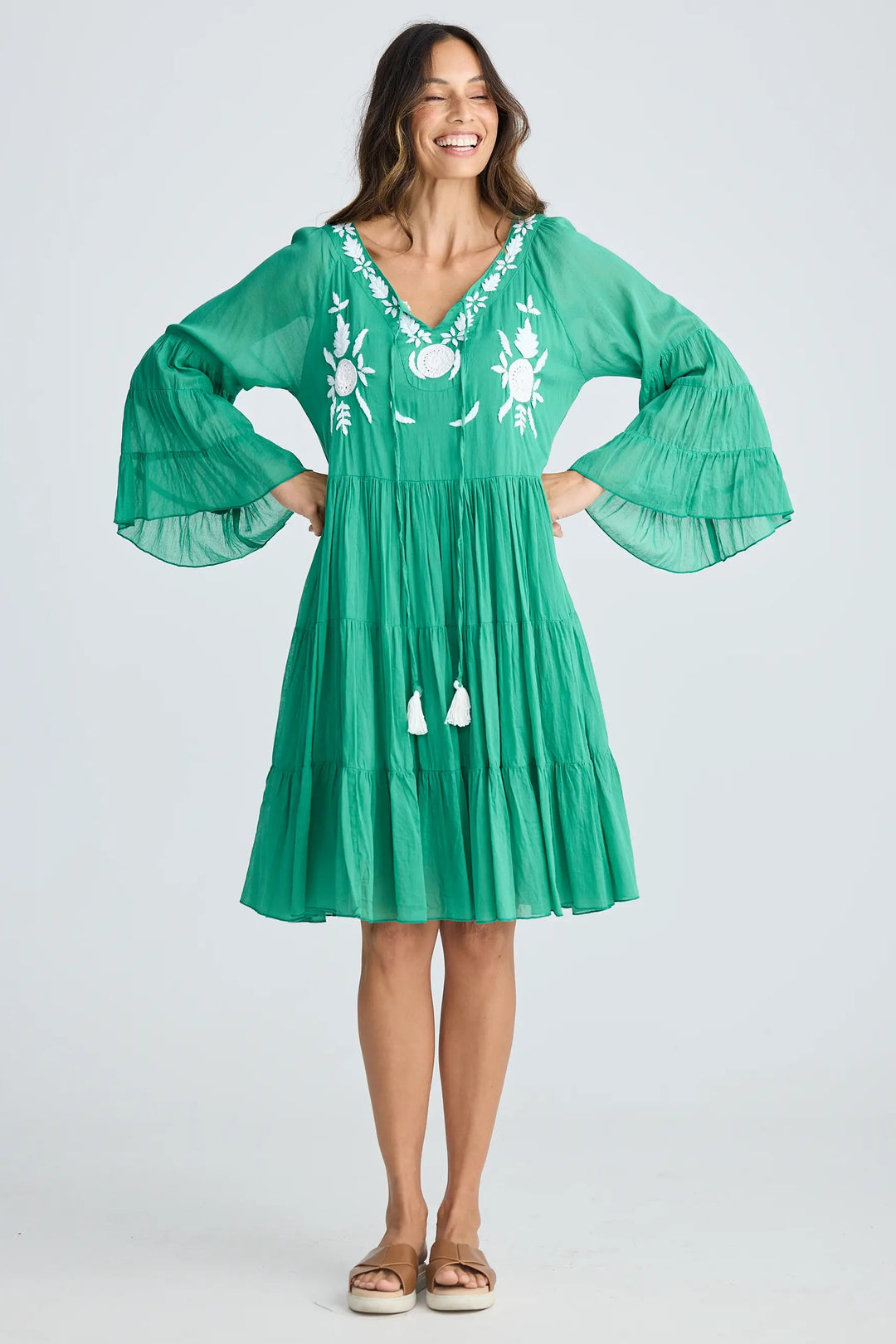 Holiday Trading Jamaica Dress Jade Green