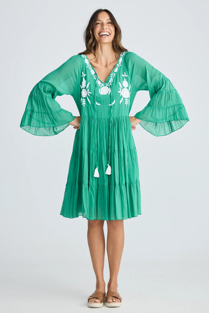 Holiday Trading Jamaica Dress Jade Green