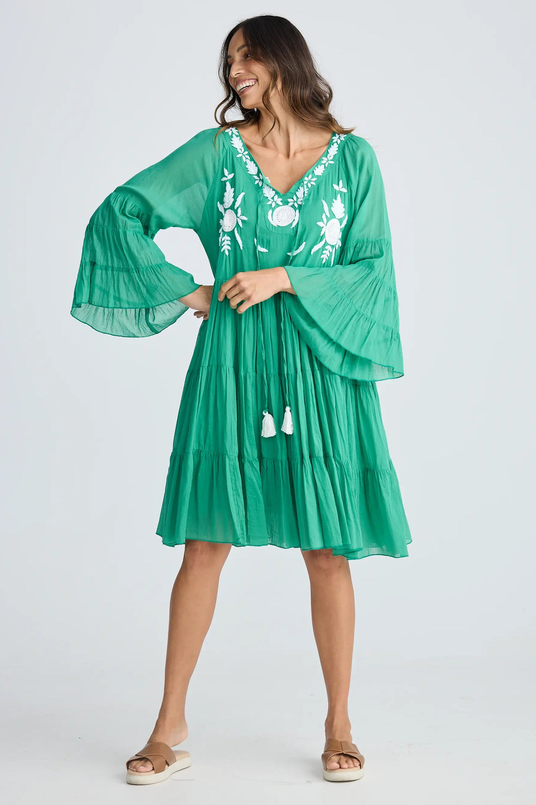 Holiday Trading Jamaica Dress Jade Green