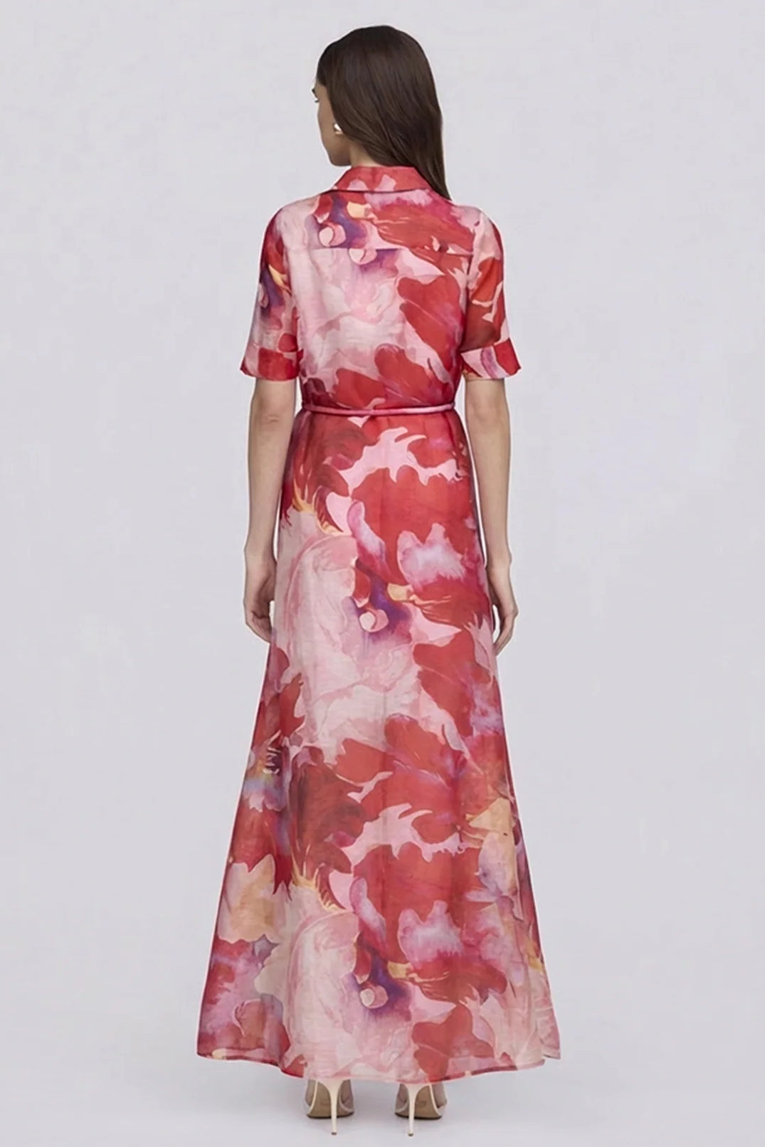 Ina Maxi Dress - Pink Red Floral