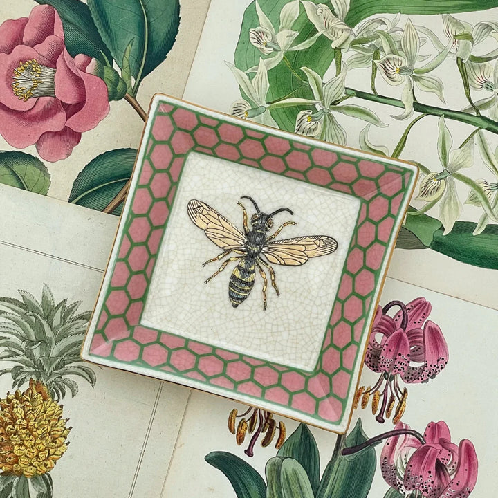 Jardiner Abeille Wall Plate - Pink