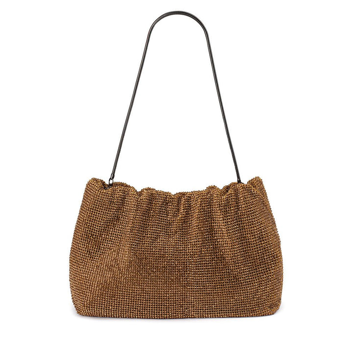 Jessie Crystal Mesh Pouch - Bronze