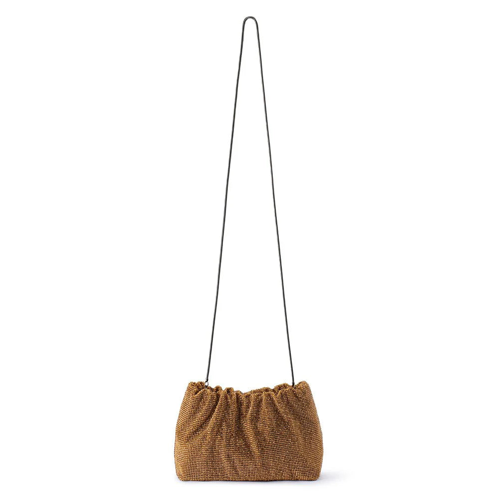 Jessie Crystal Mesh Pouch - Bronze