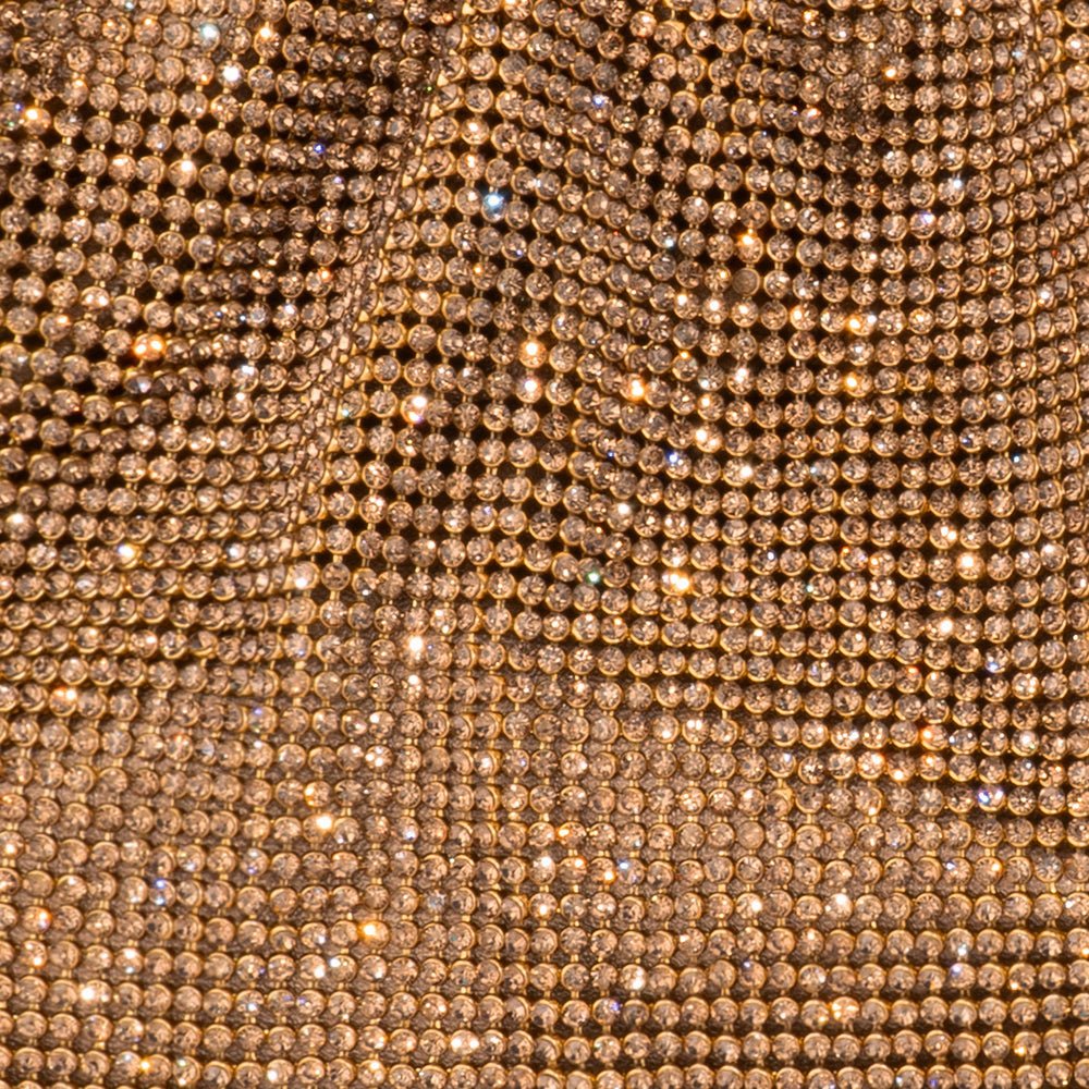 Jessie Crystal Mesh Pouch - Bronze