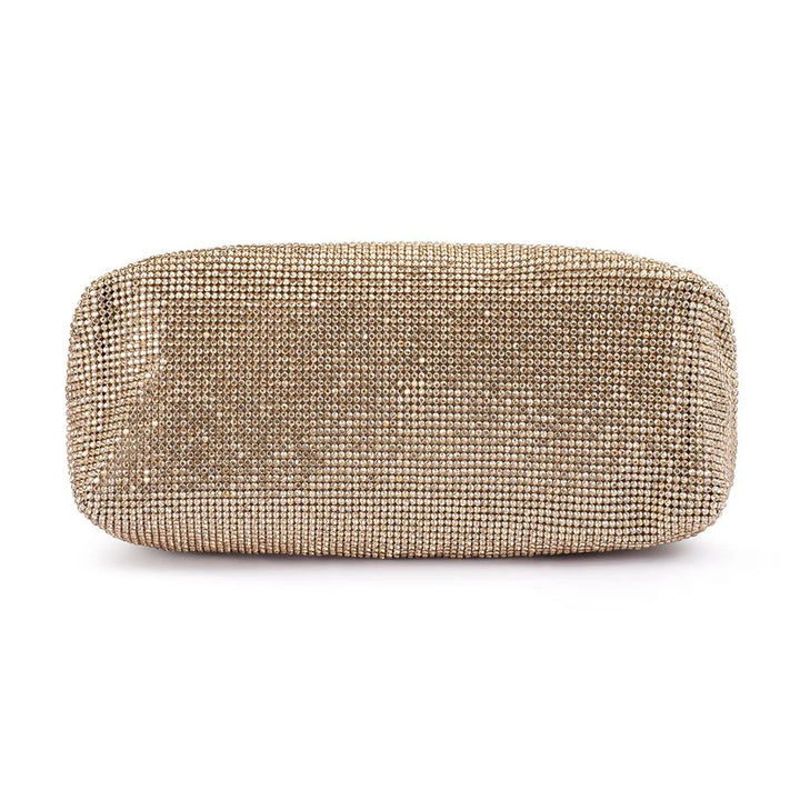 Jessie Crystal Mesh Pouch - Gold