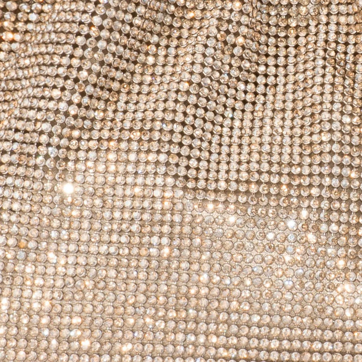 Jessie Crystal Mesh Pouch - Gold