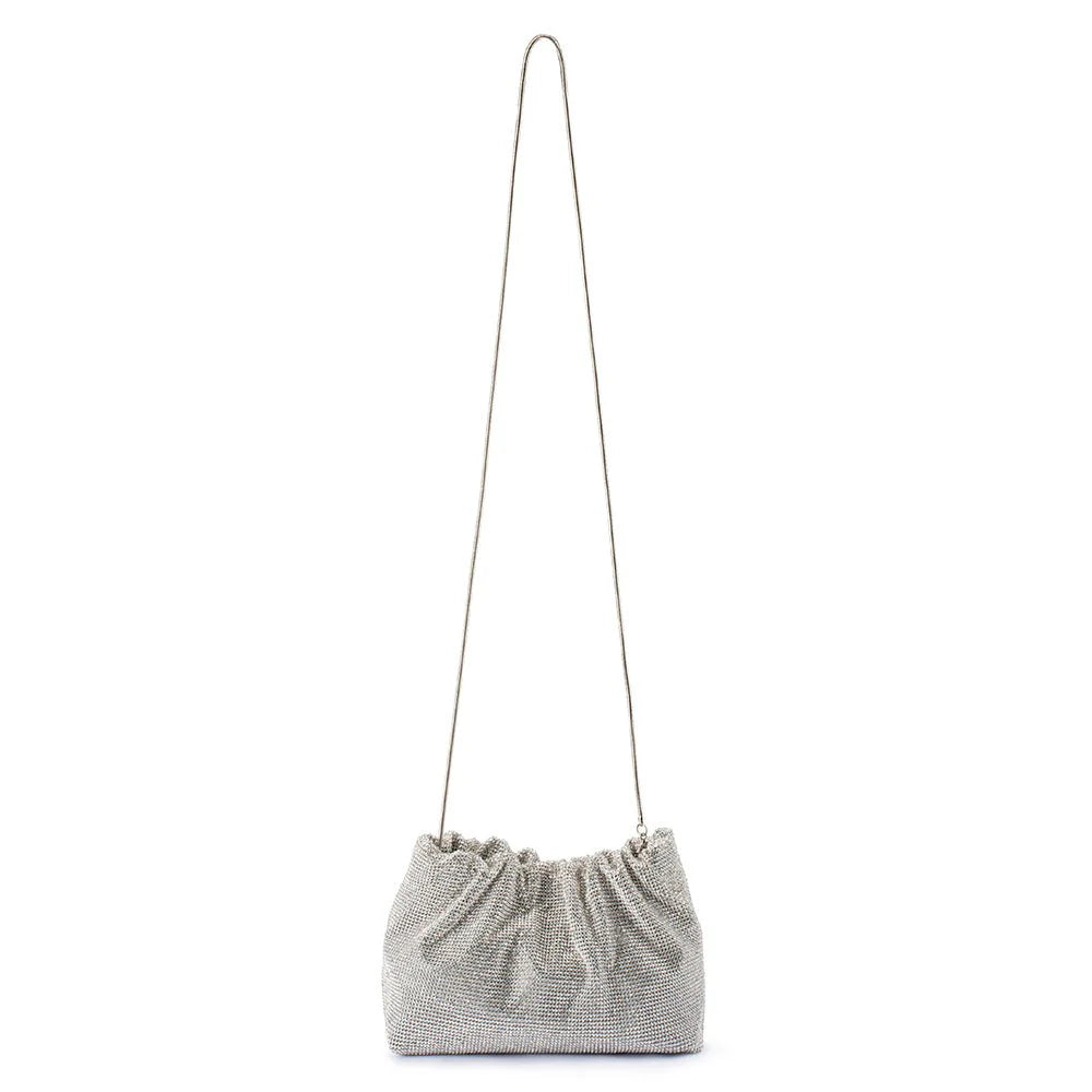 Jessie Crystal Mesh Pouch - Silver