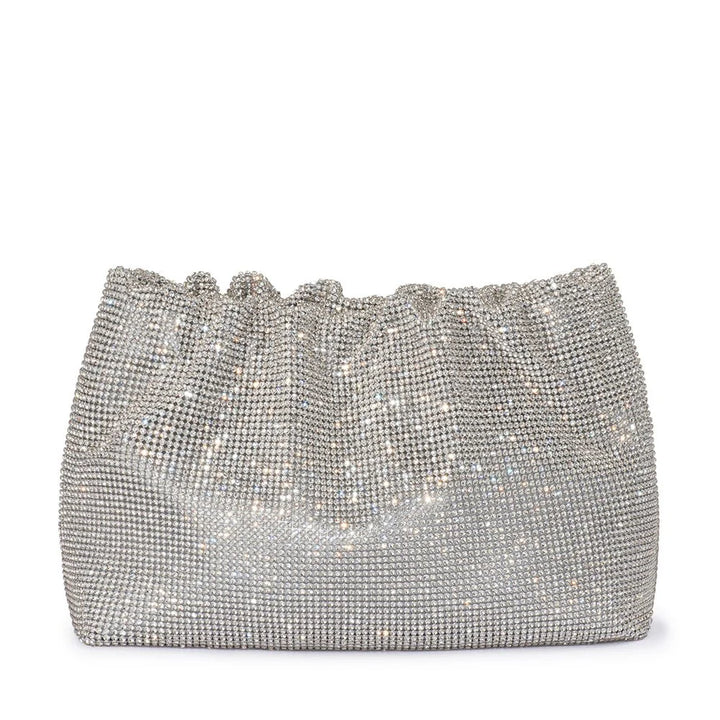 Jessie Crystal Mesh Pouch - Silver