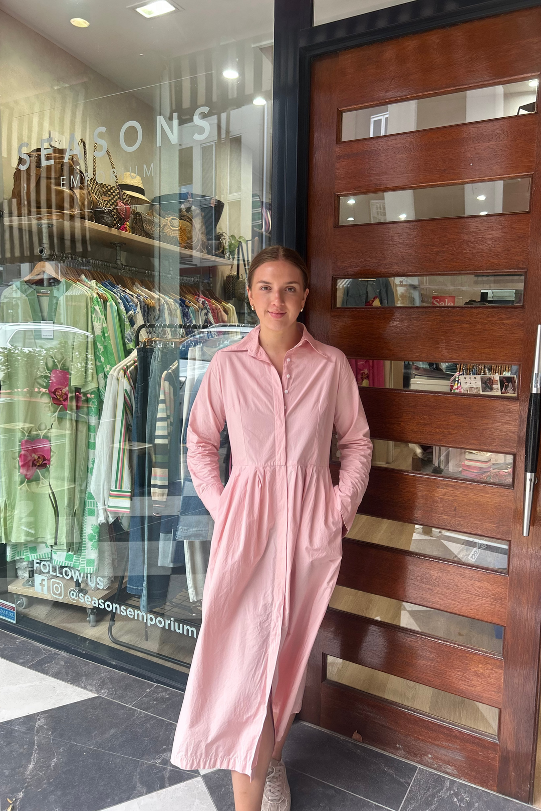 Juniper Poplin Dress - Rosette