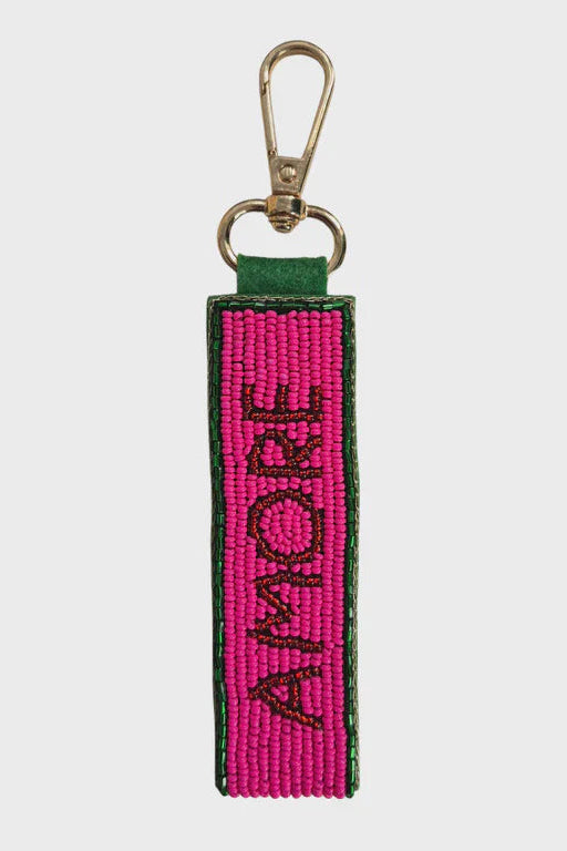 Beaded Keychain K3581A - Amore