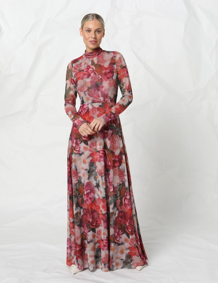 Savannah Mesh Dress - Floral Jewel