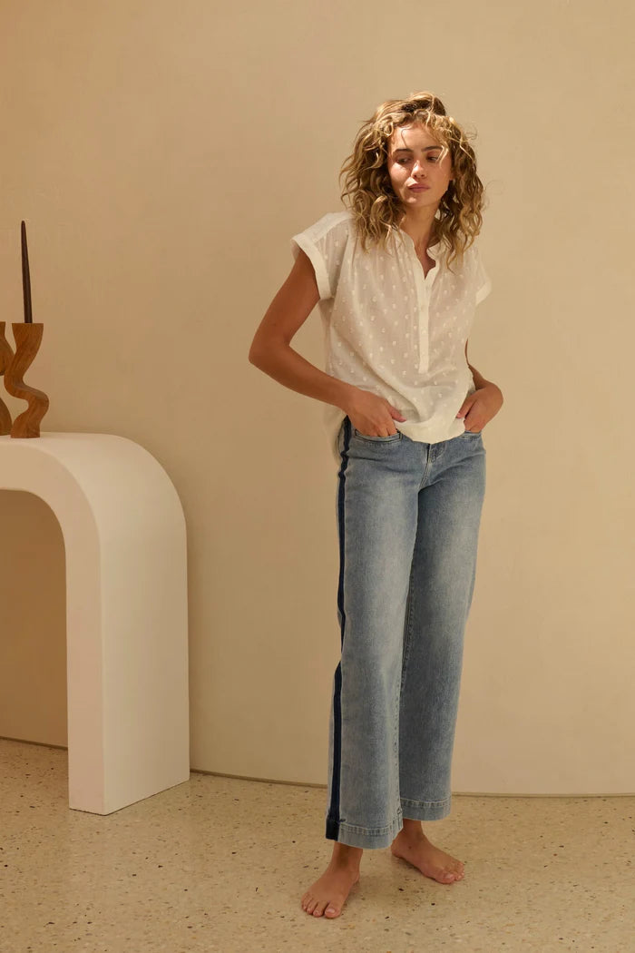 Ashley Shirt - White Dots