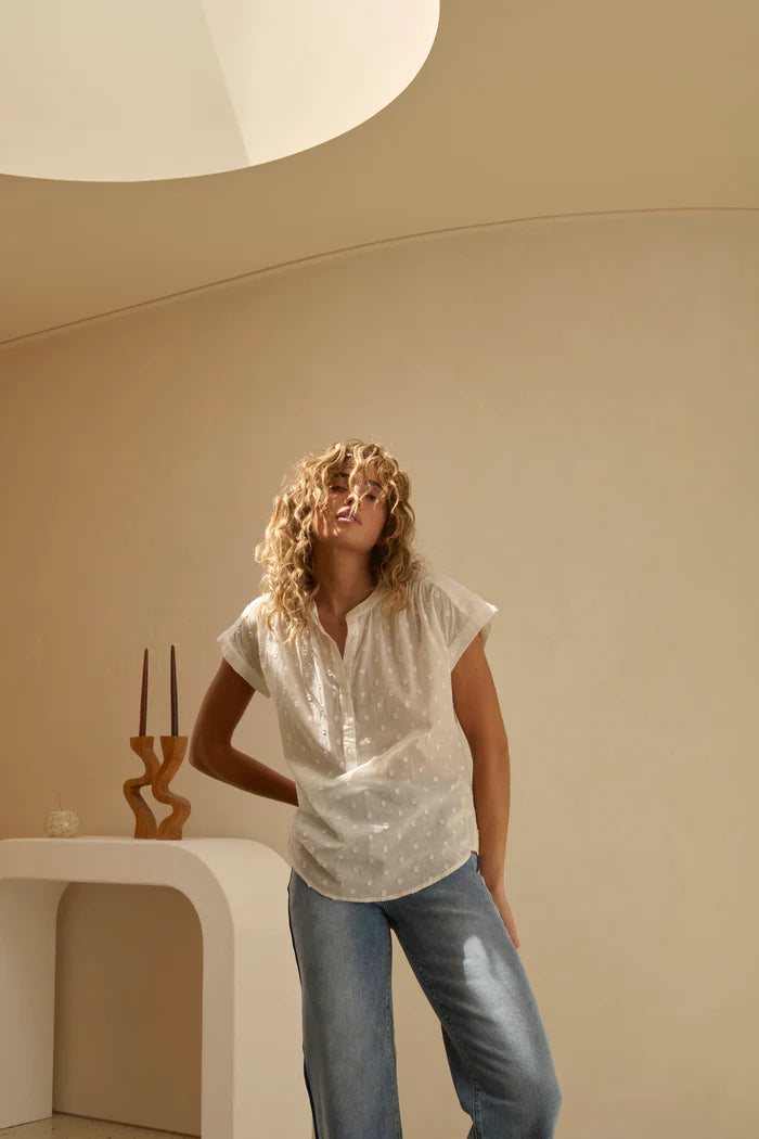 Ashley Shirt - White Dots