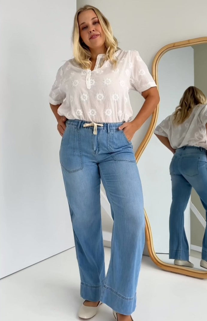 Sofia Pant - Sky Blue