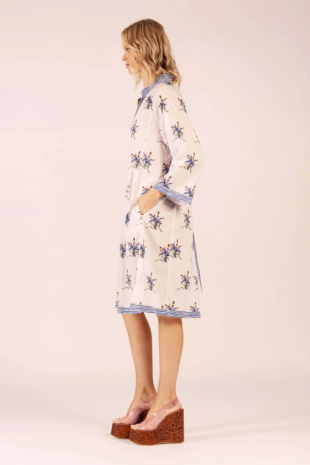 Allegra Linen Dress - Spray