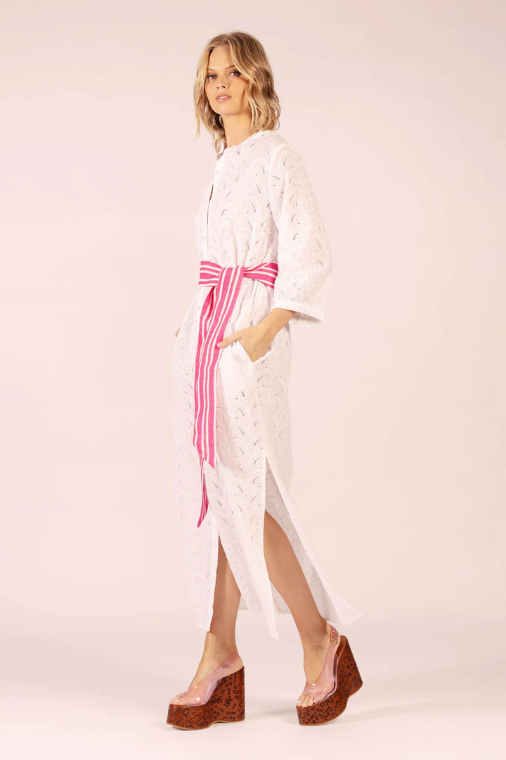 Cirque Shell Lace Maxi Dress - White