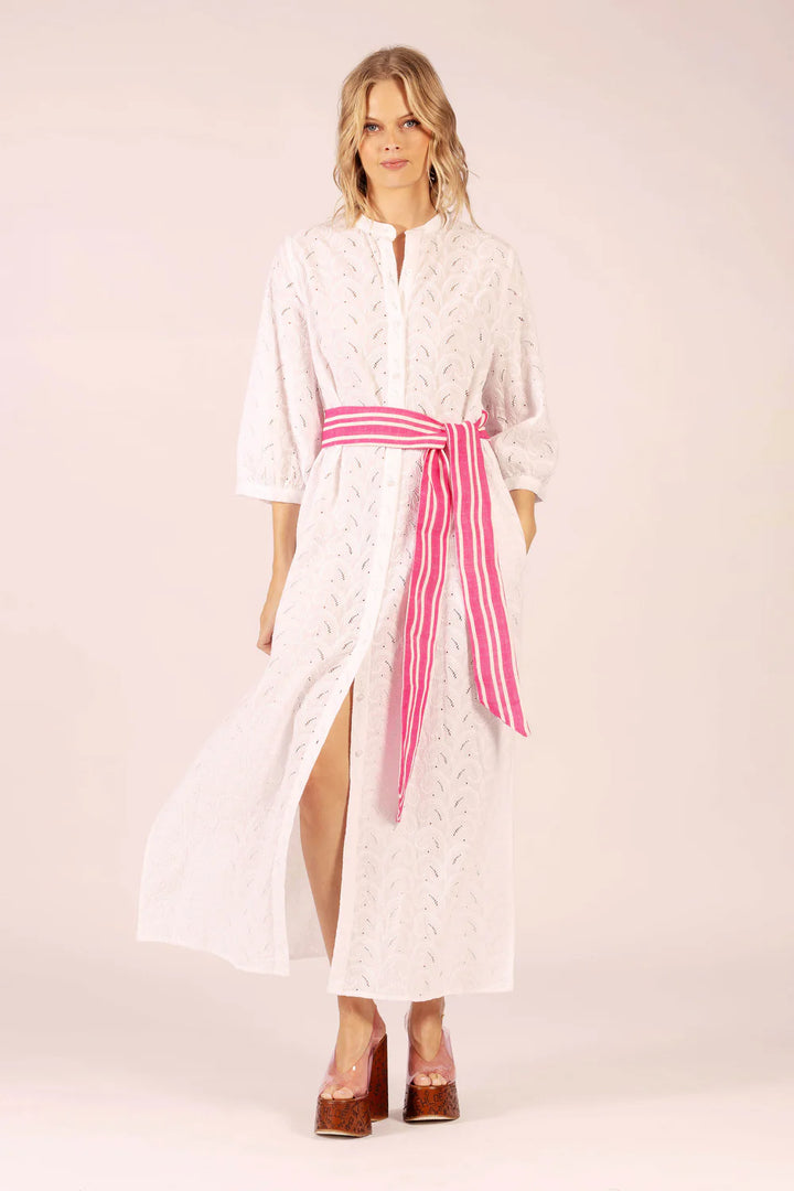 Cirque Shell Lace Maxi Dress - White