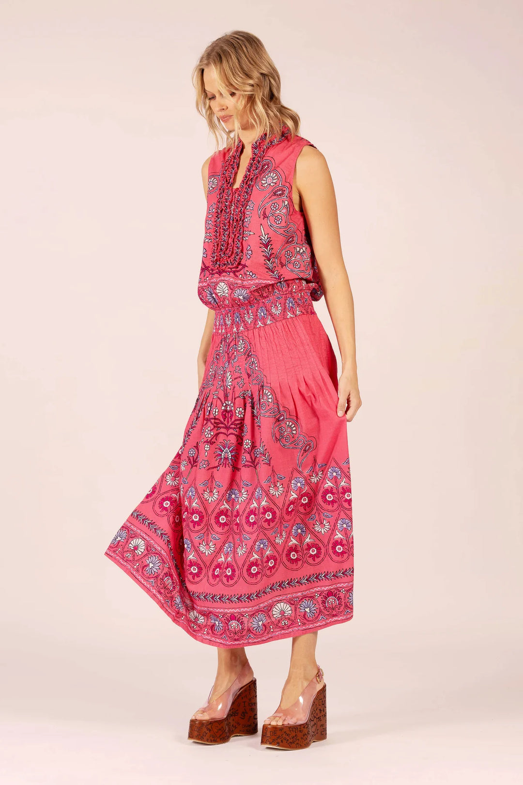 Ruby Long Dress - Hindi Raspberry