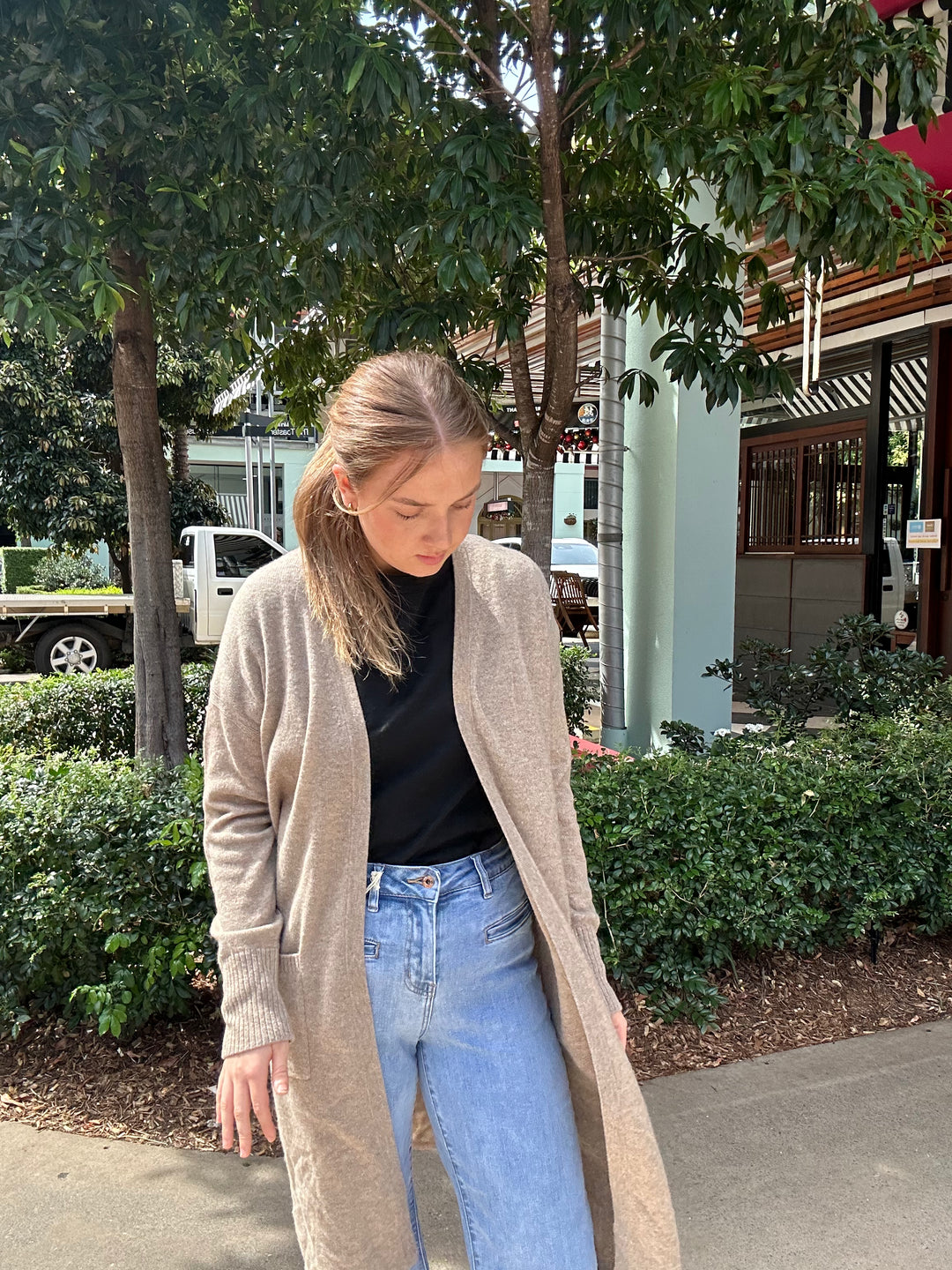 Longline Cardigan - Natural