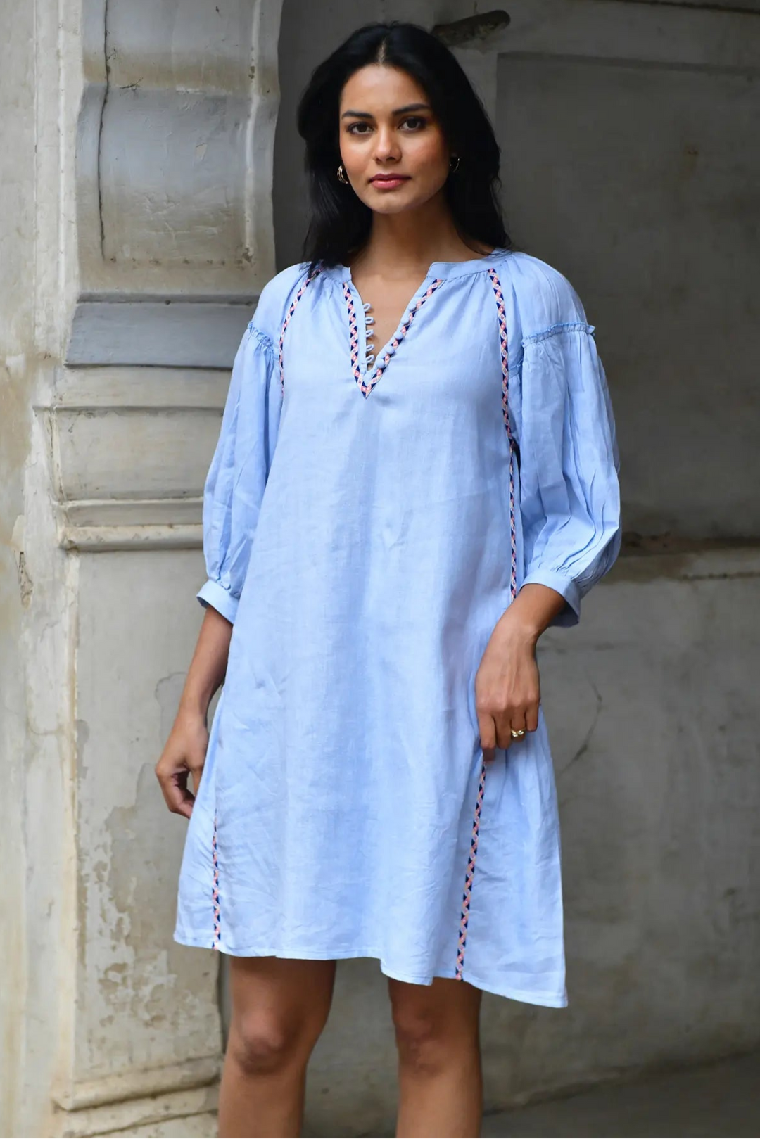 Azure & Indigo Maya Shift Dress Sky