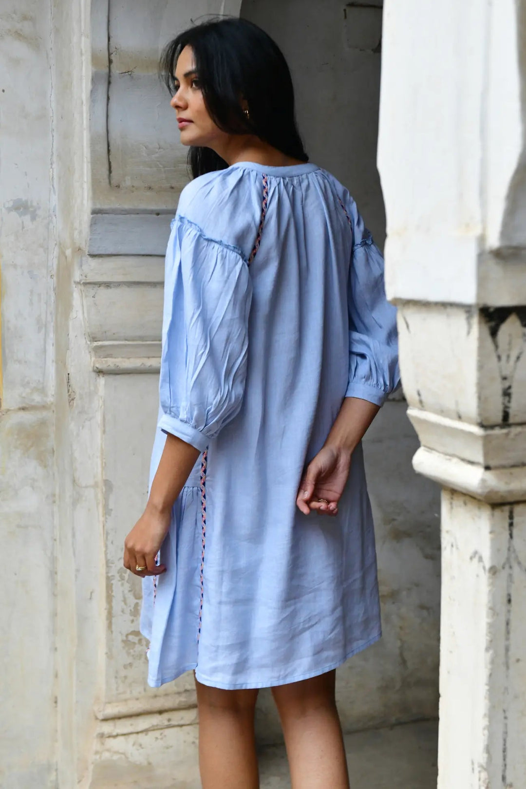 Azure & Indigo Maya Shift Dress Sky