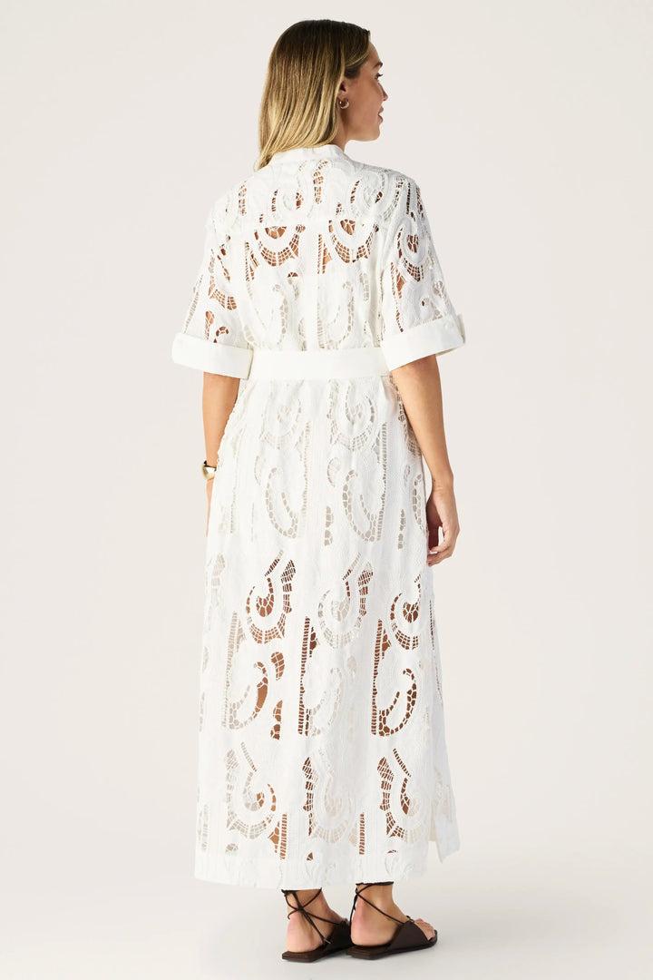 MOS the Label Marbella Shift Dress Bright White