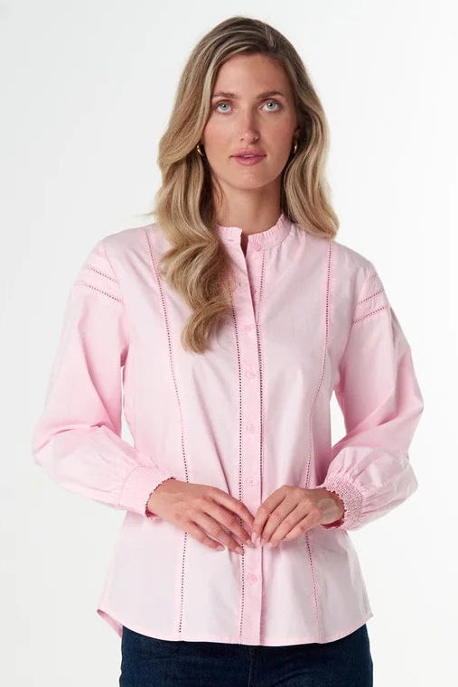 Misty Cotton Blouse - Pink A Boo