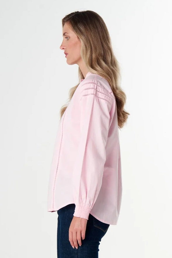 Misty Cotton Blouse - Pink A Boo