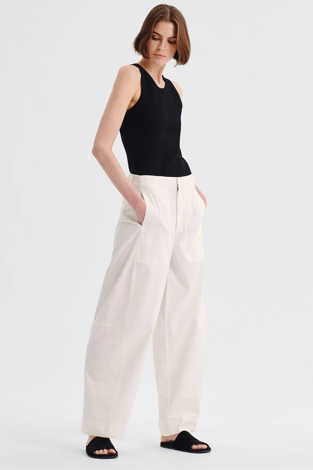 Henry Cargo Pant - White