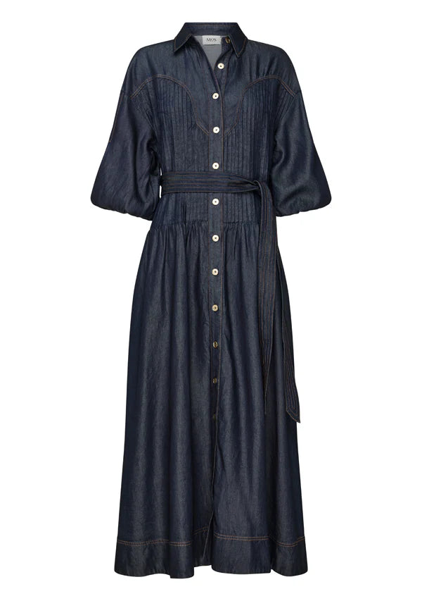 Cleo Denim Shirt Dress - Indigo